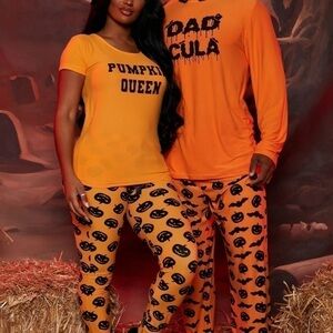 DADCULA UNSEX HALLOWEEN PJ SET- ORANGE